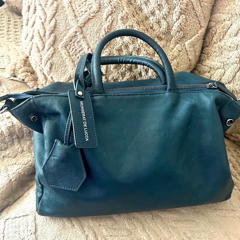 Monserat De Lucca Teal Handbag